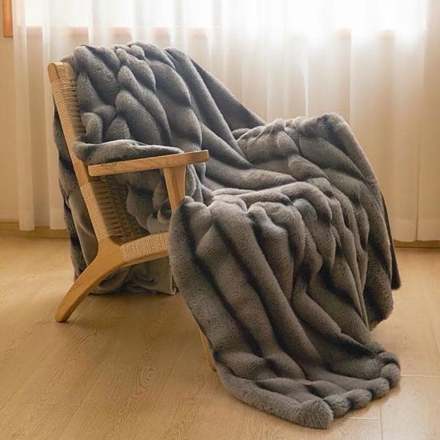 【沐眠生活家】奢華加厚長絨兔毛毯(多款可挑)-160x200cm 擼貓毯/嚕貓感  鋪毯 毛毯 毯子  情人節禮物