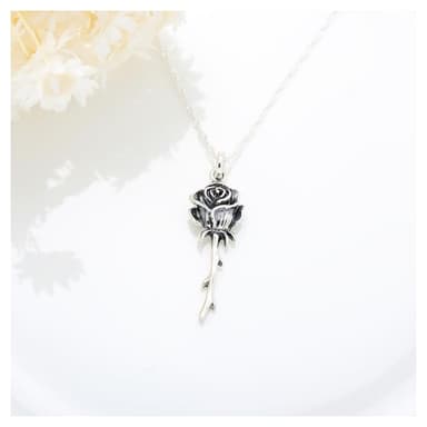 【Angel & Me】小王子 深情 玫瑰花 Rose s925 純銀 項鍊 生日 情人節 耶誕 禮物