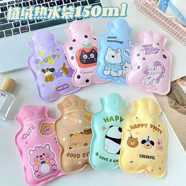 短毛絨 PVC熱水袋 防爆 防漏 住水式暖手熱水袋 暖暖包 暖手袋 熱水袋 保暖熱水袋 暖肚