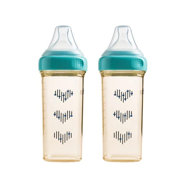 【hegen】x Selina 聯名款PPSU多功能寬口奶瓶330ml-誕藍 2入組(限量/母嬰用品/新生禮)