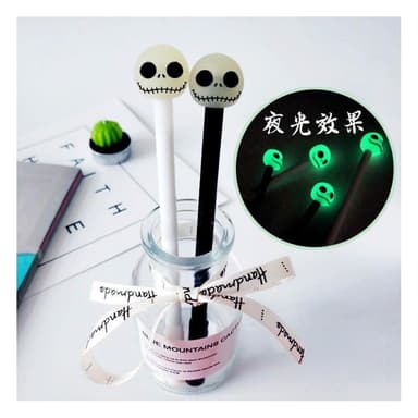 夜光骷髏筆 萬聖節 造型筆 搞笑趣味 韓風可愛創意 仿真筆 婚禮小物 交換禮物