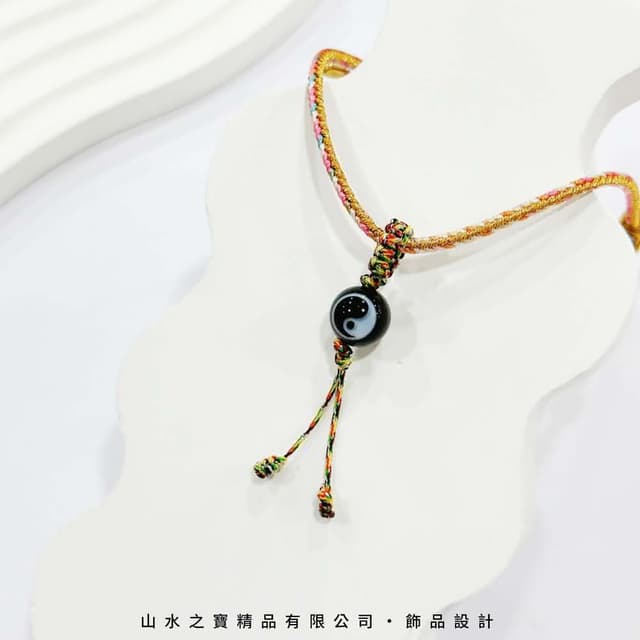 山水之寶 項鍊系列 女孩 太極天珠 五色線 玉石 水晶項鍊(項鍊 項鏈 生日 禮物 送禮 飾品 禮盒)