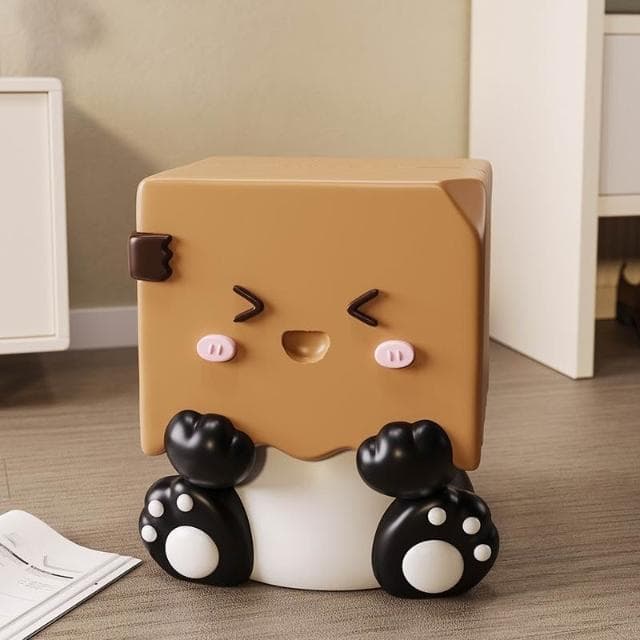 熊貓入戶創意換鞋凳可愛兒童凳客廳墩子家用大號落地擺件喬遷禮物