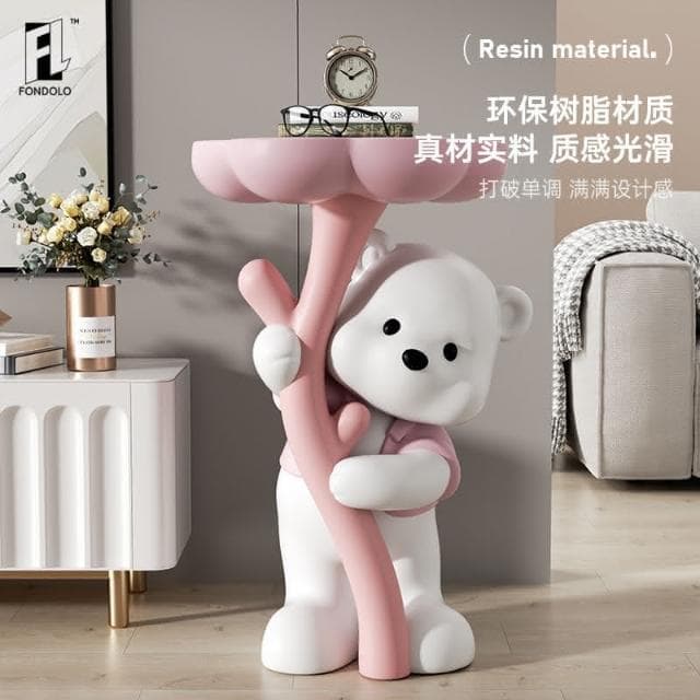 創意熊落地擺件客廳沙發旁電視櫃臥室裝飾置物邊幾家居好物喬遷禮