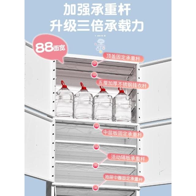 加厚兒童衣櫃家用臥室衣服收納櫃寶寶嬰兒專用小衣櫥塑膠儲物櫃子