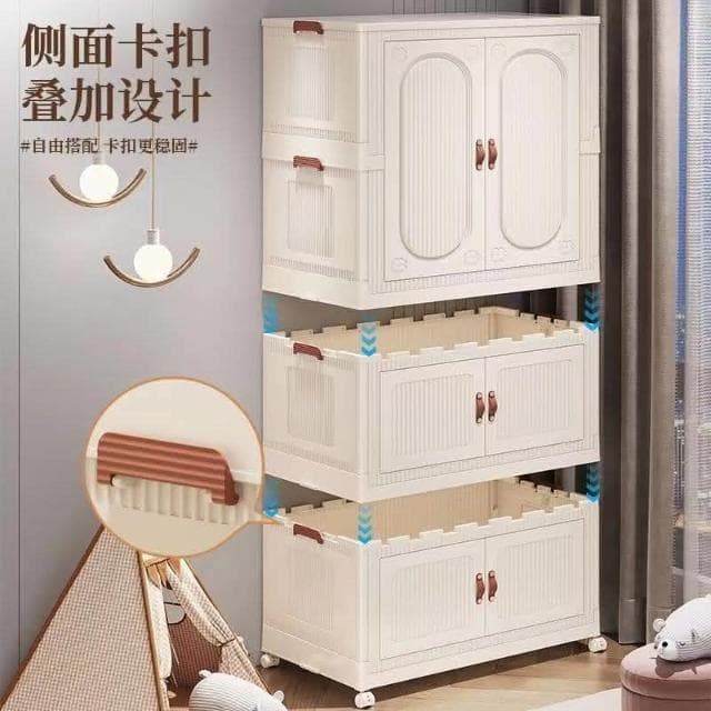 家用兒童免安裝寶寶衣櫃嬰兒衣服小衣櫥收納櫃零食整理塑膠儲物櫃