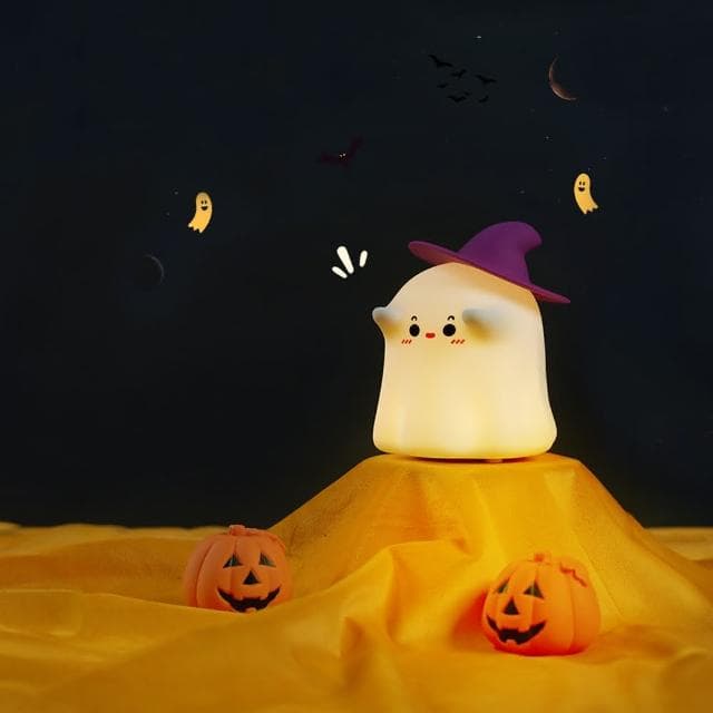 幽靈魔法師拍拍燈 幽靈小夜燈 拍拍燈 小夜燈 萬聖節款夜燈 臥室床頭燈 柔光 聖誕節 交換禮物 生日禮物
