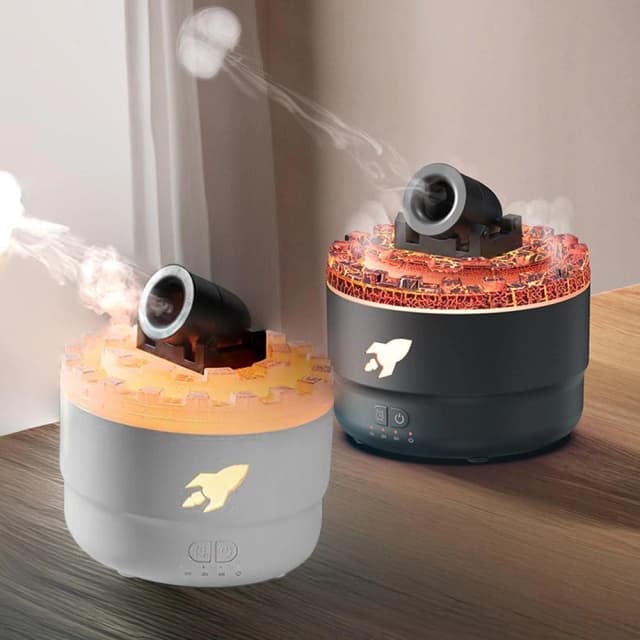 炮台香氛機 薰香機 火山薰香機 火山砲臺香薰機 大砲 火山 熔岩 七彩 加濕器 熏香機 擴香機 香氛機 香薰機 造型加濕器