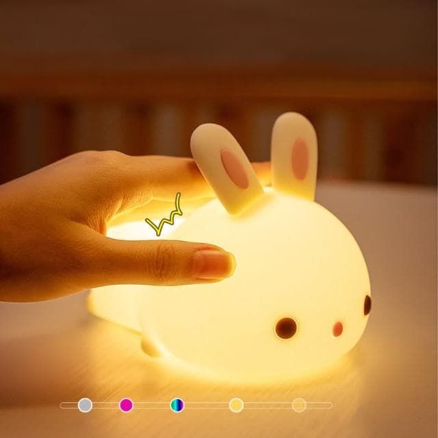 遙控款拍拍兔夜燈 趴趴兔夜燈 升級款 七彩功能 電量顯示 遙控器操作 兔子夜燈 禮物 生日禮物 交換 拍拍燈
