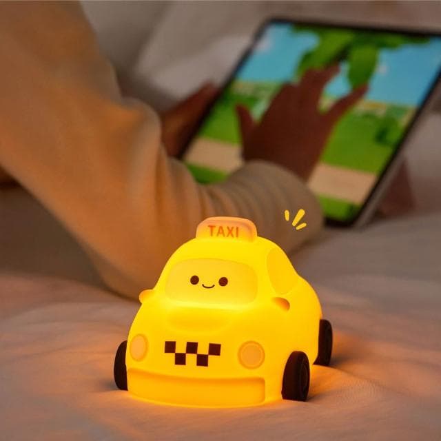 計程車拍拍燈 小夜燈 夜燈 床頭燈 聖誕節禮物 交換禮物 矽膠夜燈 造型夜燈 led小夜燈