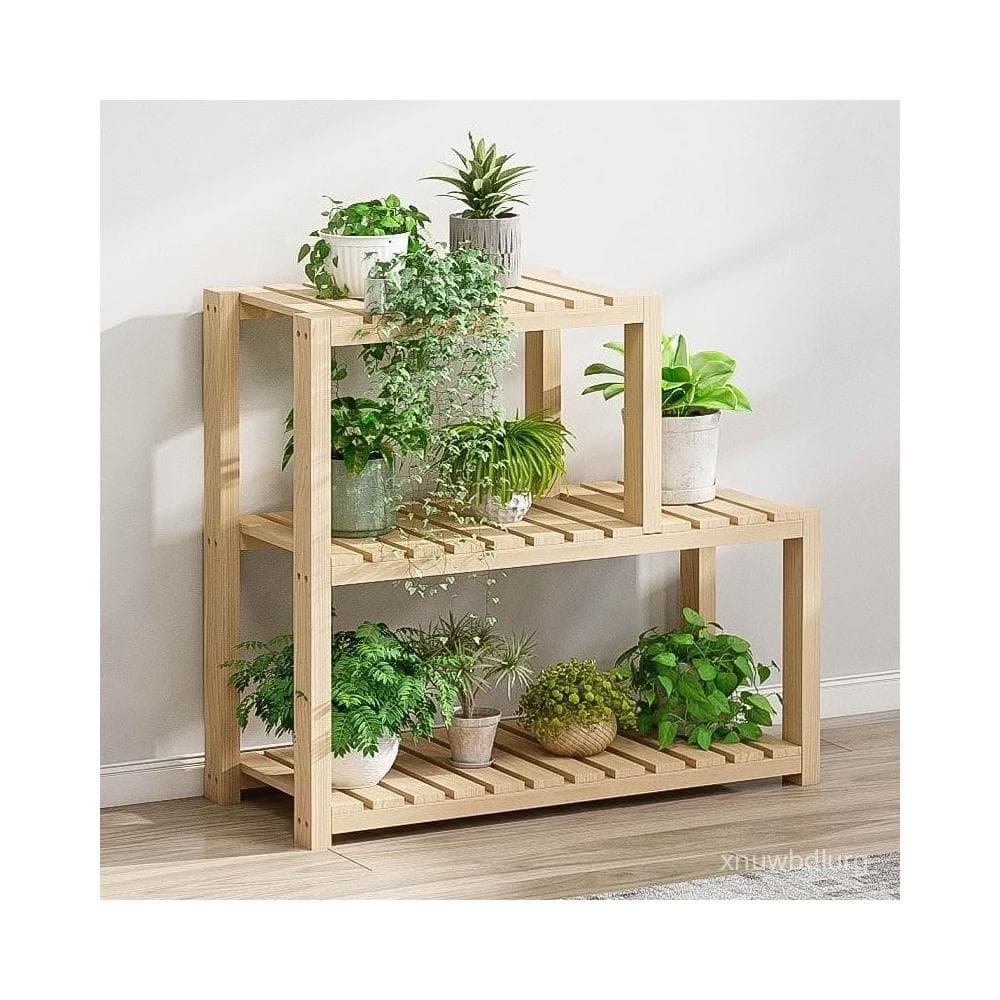 精選 🆕階梯實木花架 一體陽臺花架 落地式多層花架 多肉植物花盆架子 盆栽架