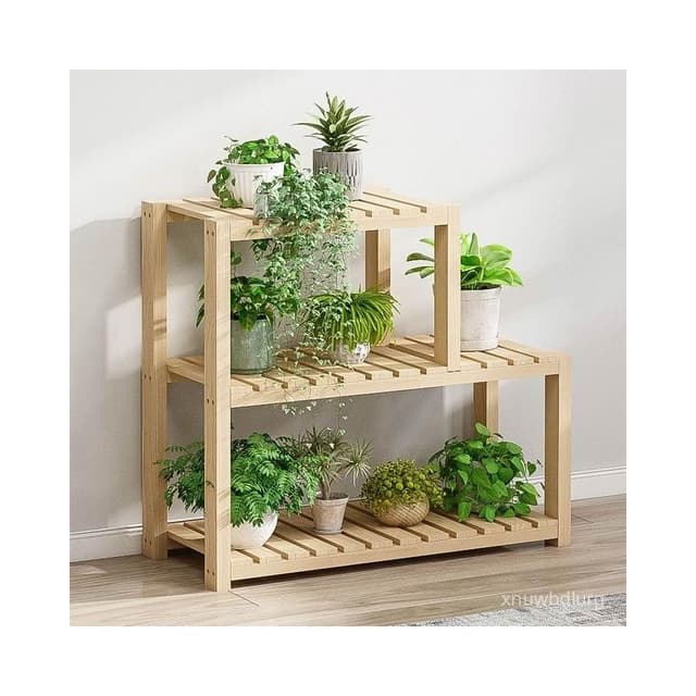 精選 🆕階梯實木花架 一體陽臺花架 落地式多層花架 多肉植物花盆架子 盆栽架