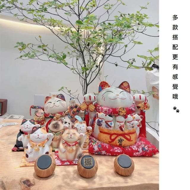 【A&R】招財好運陶瓷貓 袖珍款 三款任選(招財貓 財神爺 生日禮物 開運擺飾 開店送禮 開業禮品 居家擺飾)