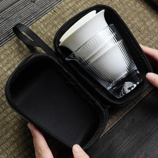 小慕Kogure 大全套旅行茶具戶外便攜式泡茶蓋碗套裝 旅行茶具組便攜收納 輕巧隨性 持握舒適 不易燙手