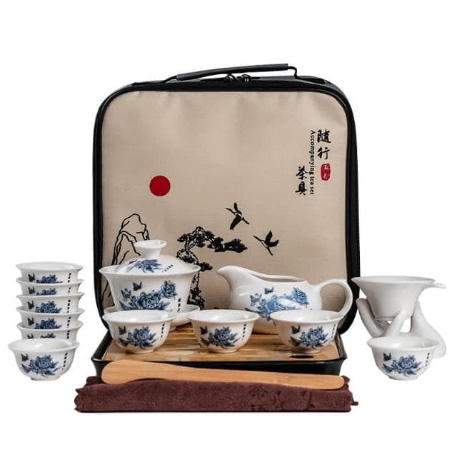 小慕Kogure 旅行茶具 茶具組 茶杯 隨身茶壺 茶具套裝 茶組 旅行茶杯 便攜旅行功夫茶具套裝便攜收納 輕巧隨性 茶具組 茶杯