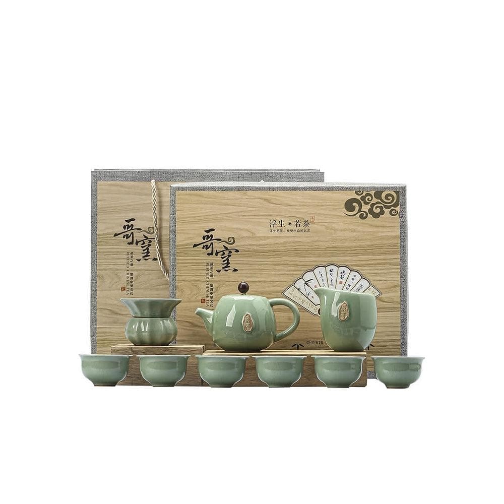 小慕Kogure 茶具 哥窯茶具套裝 家用輕奢中式高檔陶瓷 禮品茶壺功夫茶杯 伴手禮禮盒裝