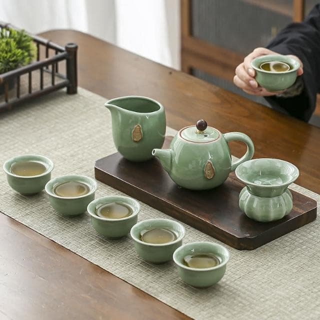 小慕Kogure 茶具 哥窯茶具套裝 家用輕奢中式高檔陶瓷 禮品茶壺功夫茶杯 伴手禮禮盒裝