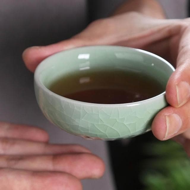 品茗杯3入組｜汝窯茶杯 汝瓷品茗杯 茶盞單杯 小茶碗 功夫茶具 茶杯 汝窯 哥窯 品茗 茶道 茶道配件 主人杯 家用簡約