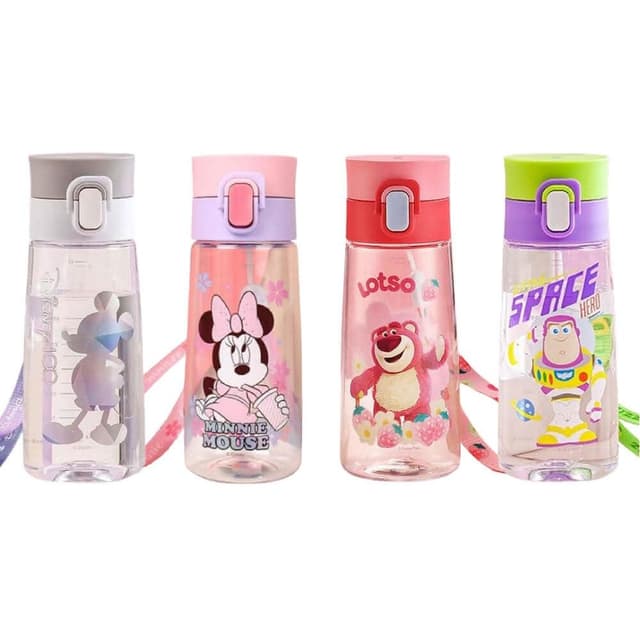 【Disney 迪士尼】可愛隨手杯 470ML(正版授權 巴斯光年 三眼怪 草莓熊 米奇 米妮 運動水壺 兒童水壺 隨身水壺 隨身杯 大容量水瓶 母嬰Tritan材質 茶杯 保溫瓶 雙飲 送禮 生日禮物 交換禮物 聖誕禮物)
