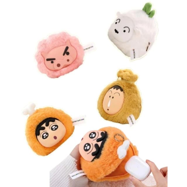 【Hello 蠟筆小新】蠟筆小新 零錢包 耳機包 零錢 鑰匙 收納包 掛飾 耳機保護 保護套 耳機保護套 送禮 生日禮物 交換禮物 聖誕禮物
