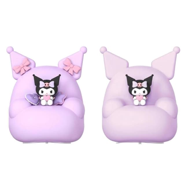 【SANRIO 三麗鷗】庫洛米軟Q拍拍小夜燈 (3D立體造型 床頭小夜燈 可調光小夜燈 三檔色溫 一拍即亮 捏捏燈 解壓 手辦 公仔 擺件 玩具 兒童夜燈 臥室裝飾 送禮 生日禮物 交換禮物 聖誕禮物)