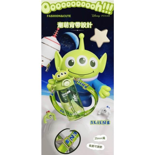 【Disney 迪士尼】陽光吸管太空杯 650ml ( 正版授權 運動水壺 兒童水壺 大容量水瓶 隨身水壺 隨身杯 母嬰Tritan材質 三眼怪 草莓熊 水杯 茶杯 保溫 保溫杯 送禮 生日禮物 交換禮物 聖誕禮物)65#2