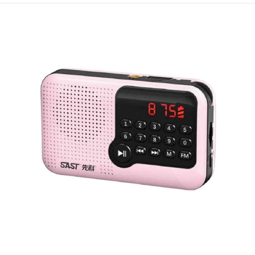 FM收音機多媒體播放器 收音機 USB隨身聽 MP3播放器 老人收音機 口袋收音機 廣播電臺 U盤/TF播放 帶時間顯示 送長輩好禮