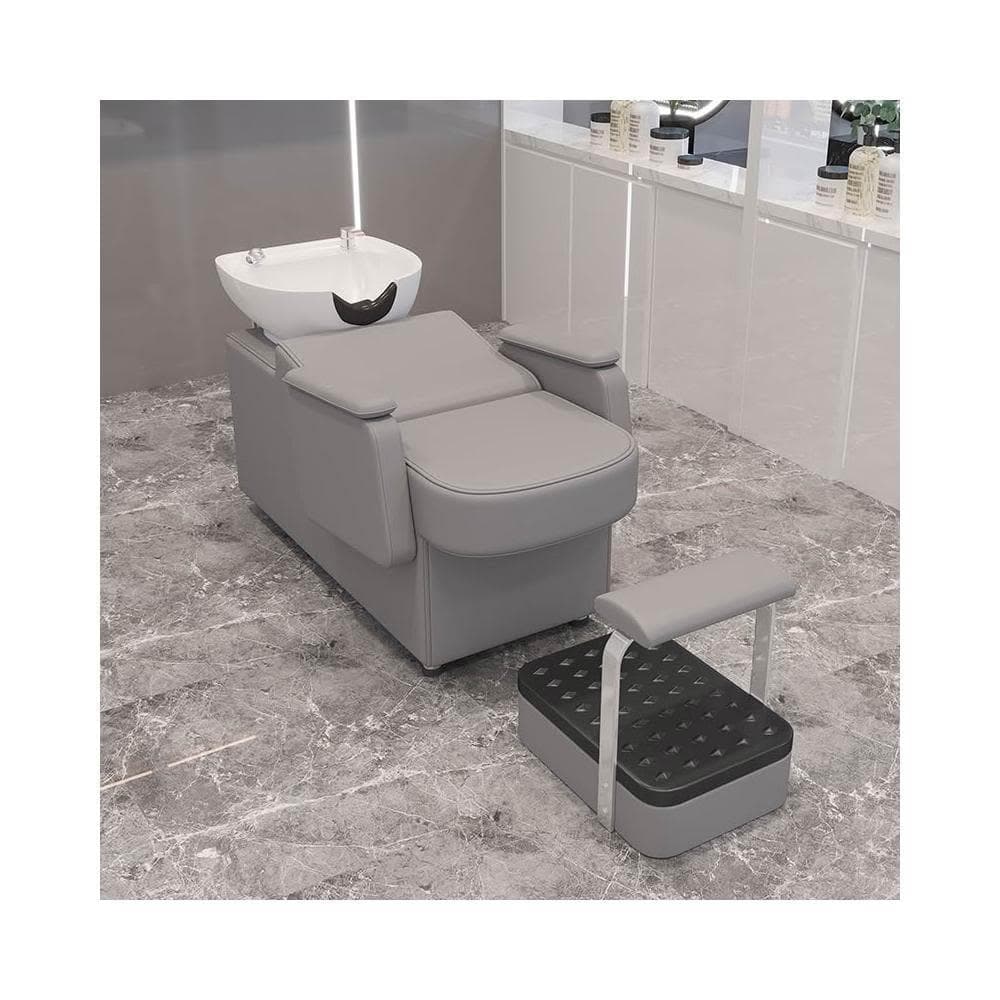 工廠直銷高檔髮廊陶瓷沖水床網紅半躺理髮店專用洗頭床簡約美髮店