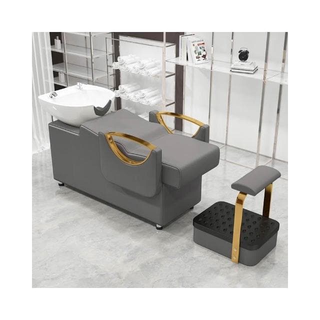 包郵廠家直銷美髮店髮廊專用沖水床理髮店洗頭床高腳半躺式洗發床