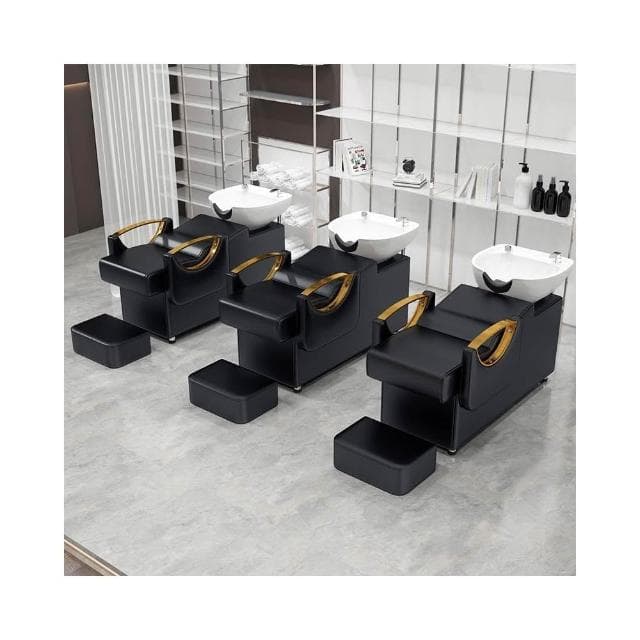 包郵廠家直銷美髮店髮廊專用沖水床理髮店洗頭床高腳半躺式洗發床