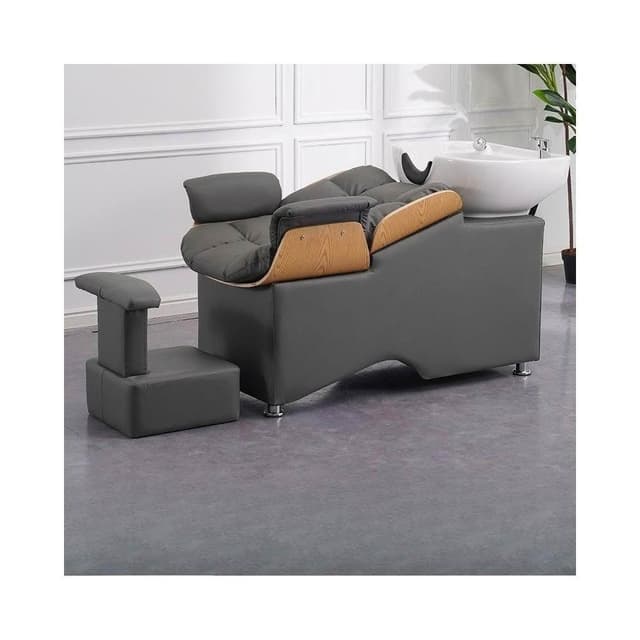 洗頭床理髮店專用泰式頭療床半躺式洗頭床熱水器一體