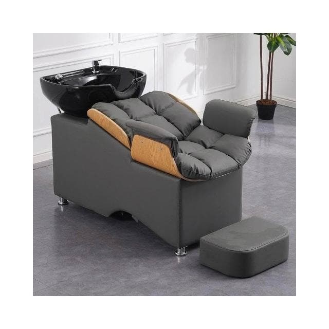 洗頭床理髮店專用泰式頭療床半躺式洗頭床熱水器一體