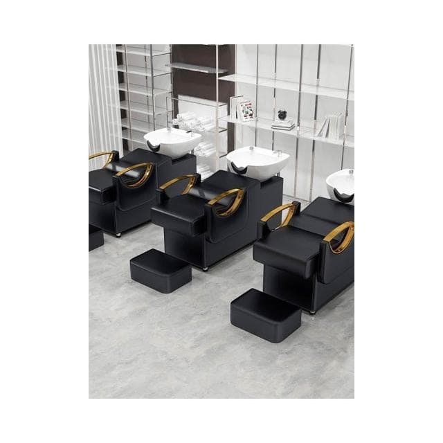 廠家直銷洗頭床理髮店專用髮廊美髮沖頭床網紅潮店陶瓷盆沖水床