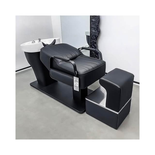 網紅理髮洗頭床時尚美髮店陶瓷深盆簡約半躺式沖水床高端髮廊專用