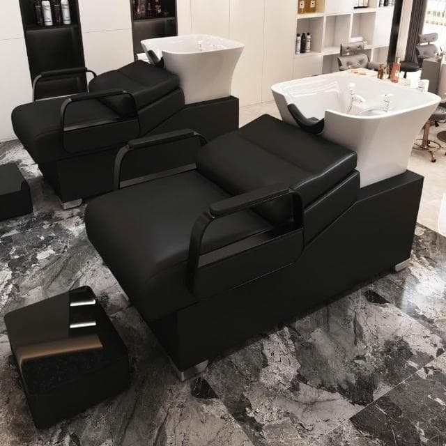 高檔陶瓷深盆洗頭床美髮理髮店專用半躺沖水床美髮店簡約紅潮髮廊