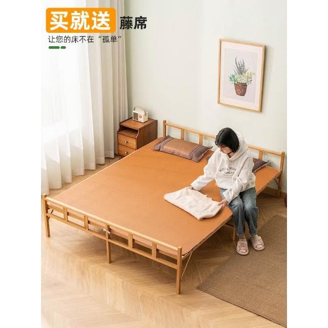 免安裝折疊床單人床家用成人午休竹床雙人簡易床小床出租房午睡床
