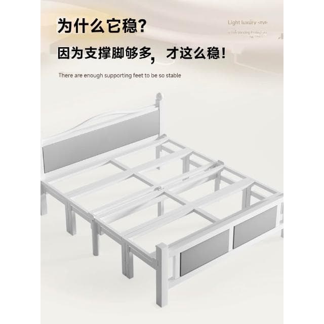 折疊床單人床簡易家用午休1米5雙人床主臥成人租房小床鐵藝硬板床