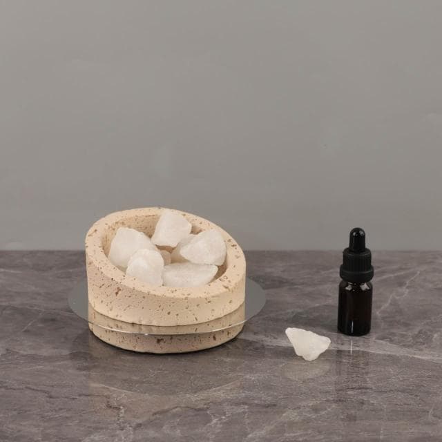 輕奢侘寂風仿洞石樹脂無火香薰晶石擴香器擺件客廳臥室家居裝飾品