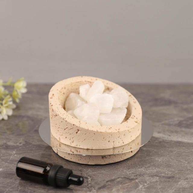 輕奢侘寂風仿洞石樹脂無火香薰晶石擴香器擺件客廳臥室家居裝飾品