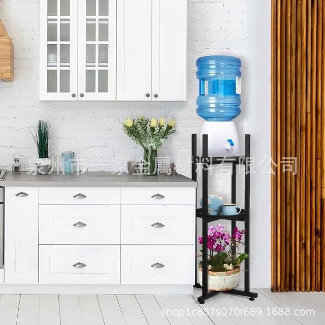 飲水機支架金屬多層植物支架三層落地盆栽花架多層圓盤置物架