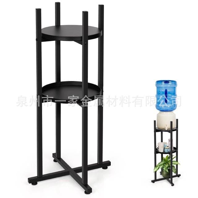 飲水機支架金屬多層植物支架三層落地盆栽花架多層圓盤置物架