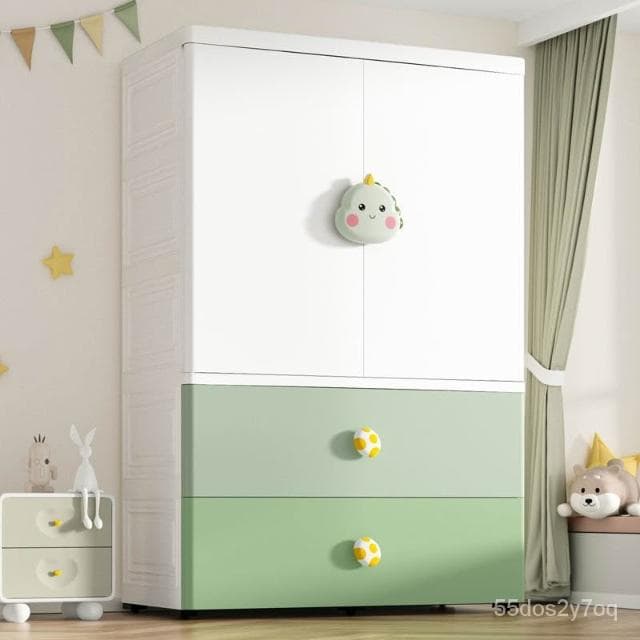 優選😊優品 75特大加厚寶寶衣櫃 兒童衣服收納櫃 臥室傢用嬰兒置物櫃 衣櫥儲物櫃 兒童衣櫃 儲物櫃 衣櫥 櫃子