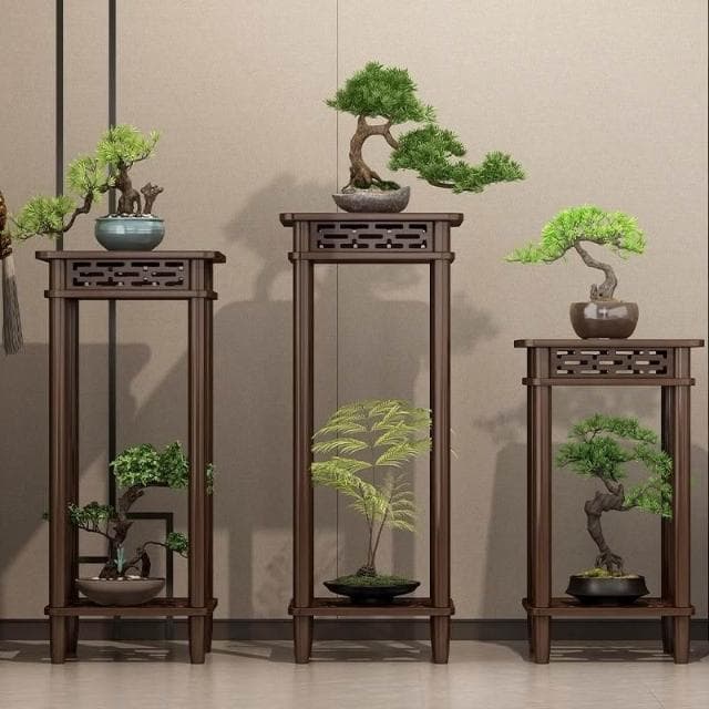 實木花架 植物架 盆栽架 裝飾架 藝品架 花瓶架 財位桌 花臺 四方花臺 花臺櫃 花架 花盆擺件
