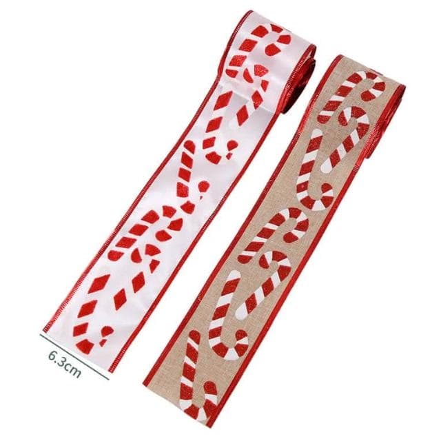 新款6.3CM 聖誕絲帶 織帶 聖誕 禮物包裝 聖誕樹 禮物盒 裝飾 緞帶