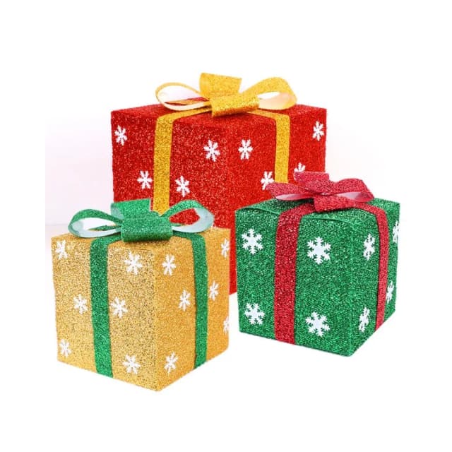 聖誕樹下裝飾 禮盒 場景佈置 禮物盒擺件 活動佈置 店面佈置 百貨 商場 30cm_金色