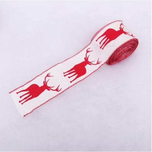 聖誕節 裝飾用品 6米*6cm 聖誕氣氛 佈置 絲帶 織帶 禮物綁帶 聖誕樹配飾 _麋鹿/雪人/字母