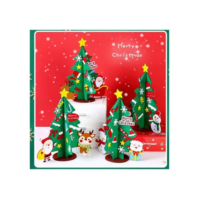 聖誕節 耶誕節 聖誕節禮物 手作聖誕樹 耶誕樹 桌上擺飾 禮物 擺飾 聖誕老公公 DIY 勞作 _多款可選