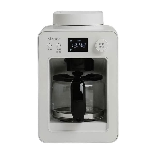 【Siroca】簡約輕巧 自動研磨咖啡機 SC-A3520 白色