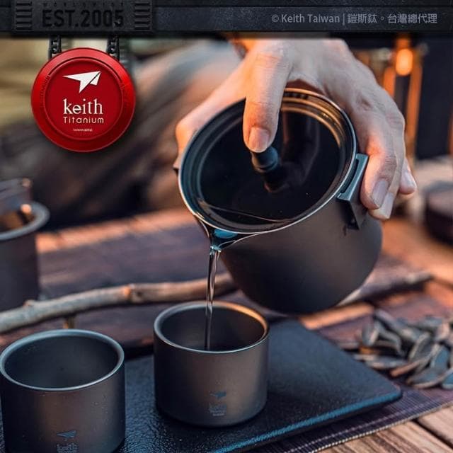 Keith 鎧斯純鈦功夫泡茶杯/公道杯/茶海 350ml / Ti3927 功夫茶具 鈦泡茶杯組 鈦泡茶壺 純鈦分茶杯