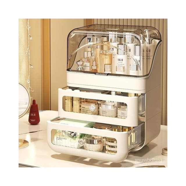 化妝品收納盒 網紅置物架 化妝臺收納盒 保養品收納 口紅收納盒 美妝箱 化妝品收納箱 化妝箱